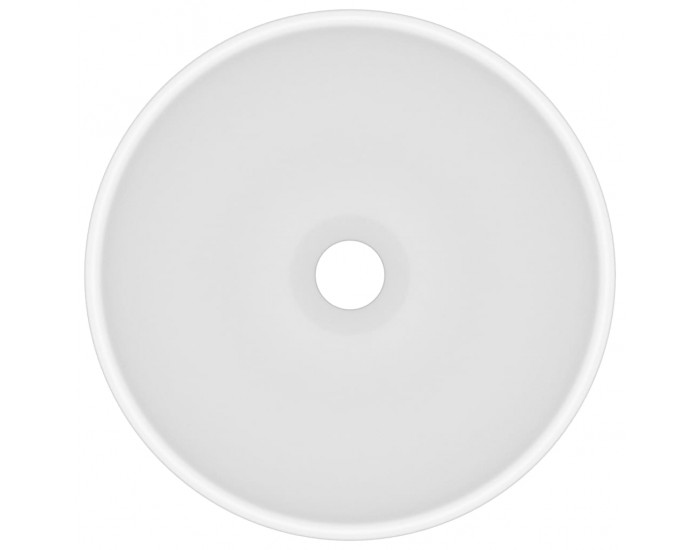 Sonata Мивка за баня лукс кръгла матово бяла 32,5x14 см керамика