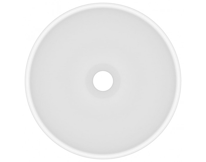 Sonata Мивка за баня лукс кръгла матово бяла 32,5x14 см керамика