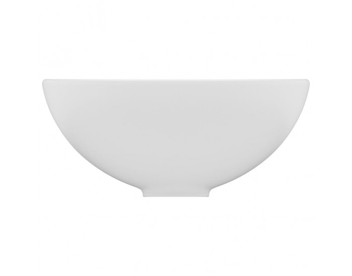Sonata Мивка за баня лукс кръгла матово бяла 32,5x14 см керамика