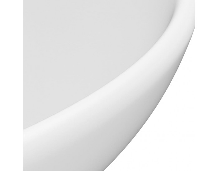 Sonata Мивка за баня лукс кръгла матово бяла 32,5x14 см керамика