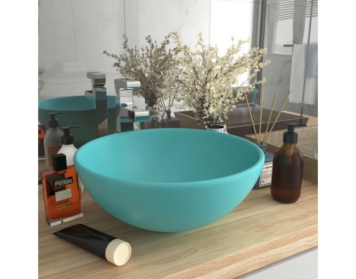 Sonata Мивка за баня лукс кръгла светлозелен мат 32,5x14 см керамика