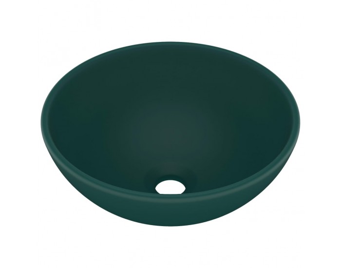 Sonata Мивка за баня лукс кръгла тъмнозелен мат 32,5x14 см керамика