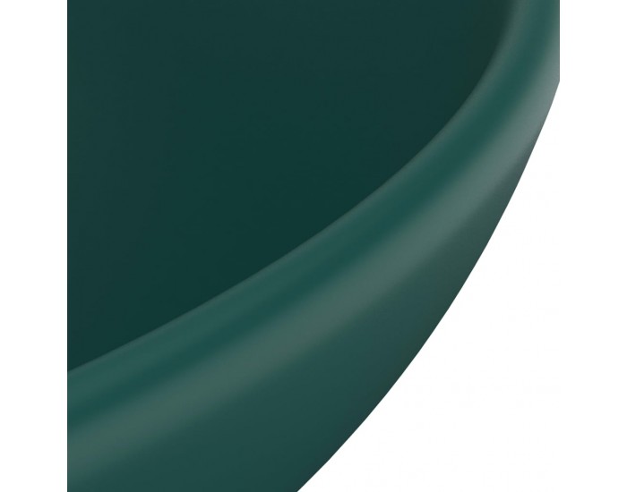 Sonata Мивка за баня лукс кръгла тъмнозелен мат 32,5x14 см керамика