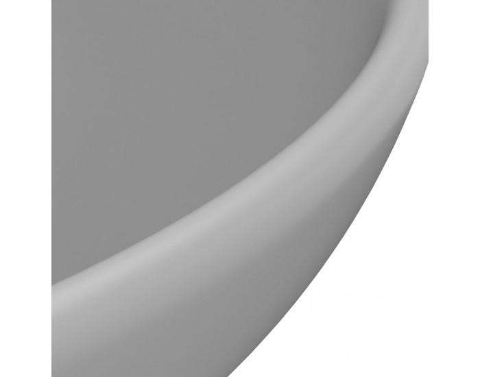 Sonata Мивка за баня лукс кръгла светлосив мат 32,5x14 см керамика