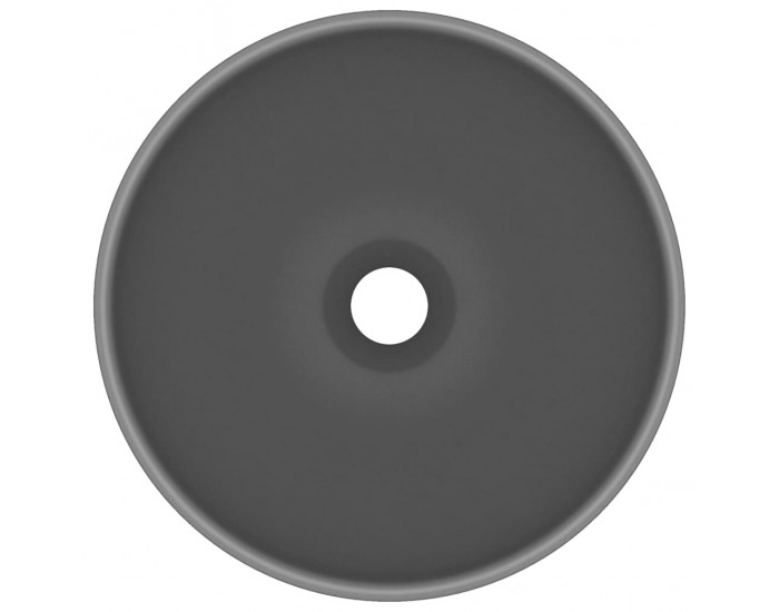 Sonata Мивка за баня лукс кръгла тъмносив мат 32,5x14 см керамика