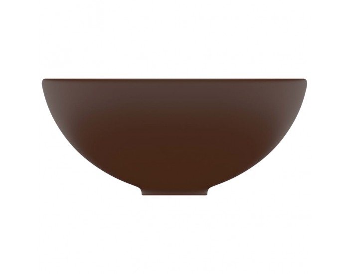 Sonata Мивка за баня лукс кръгла тъмнокафяв мат 32,5x14 см керамика