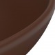 Sonata Мивка за баня лукс кръгла тъмнокафяв мат 32,5x14 см керамика