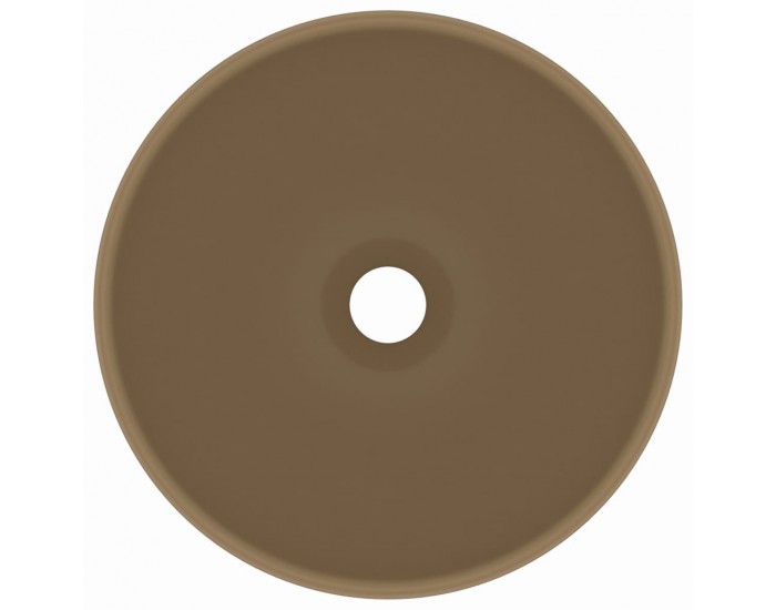 Sonata Мивка за баня лукс кръгла кремав мат 32,5x14 см керамика