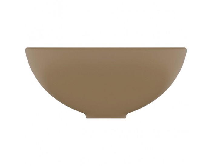 Sonata Мивка за баня лукс кръгла кремав мат 32,5x14 см керамика