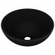 Sonata Мивка за баня лукс кръгла матово черна 32,5x14 см керамика