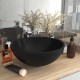 Sonata Мивка за баня лукс кръгла матово черна 32,5x14 см керамика