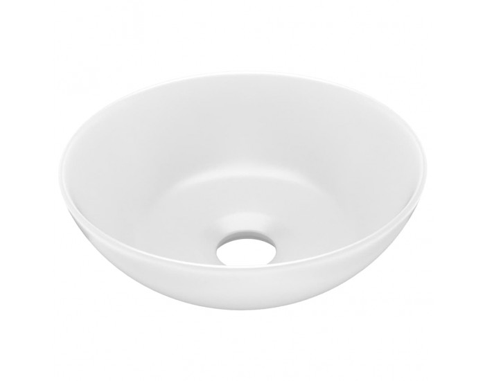 Sonata Керамична мивка за баня, матово бяла, кръгла
