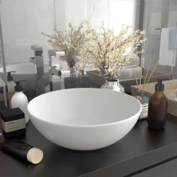 Sonata Керамична мивка за баня, матово бяла, кръгла - Баня