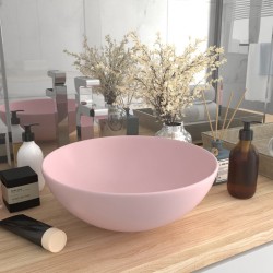Sonata Керамична мивка за баня, матово розова, кръгла - Баня