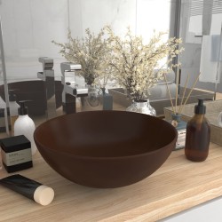 Sonata Керамична мивка за баня, тъмнокафява, кръгла - Баня