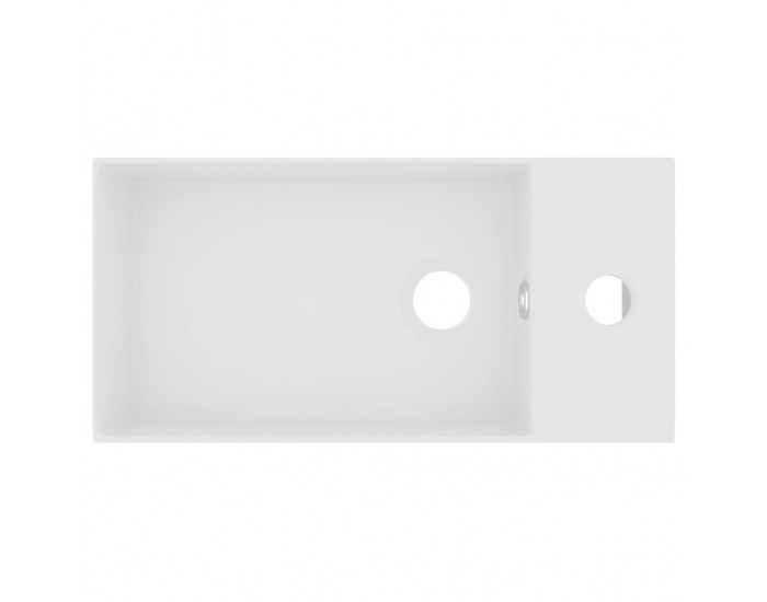 Sonata Мивка за баня с преливник, керамична, матово бяла