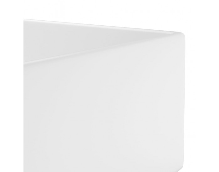 Sonata Мивка за баня с преливник, керамична, матово бяла