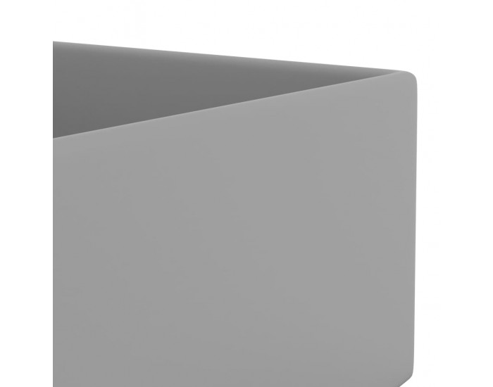 Sonata Мивка за баня с преливник, керамична, светлосива