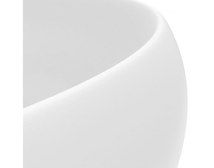 Sonata Луксозна кръгла мивка, матово бяла, 40x15 см, керамика