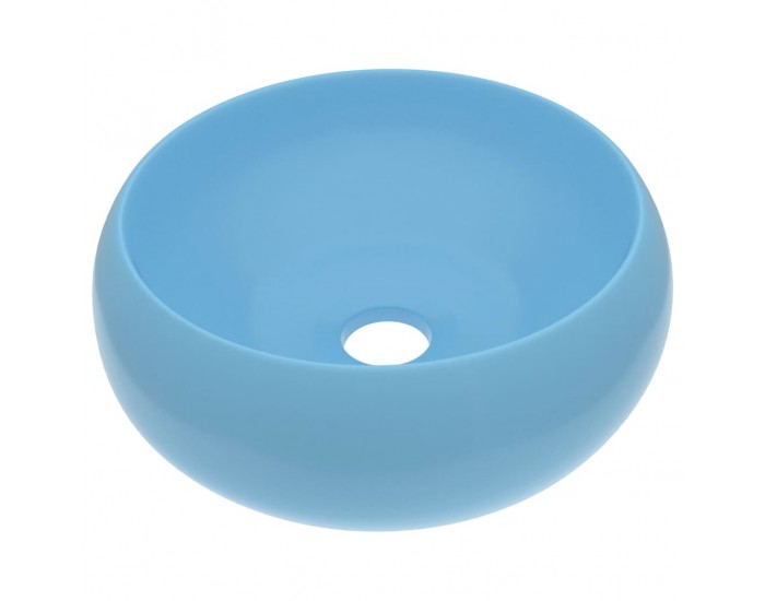 Sonata Луксозна кръгла мивка, матово светлосиня, 40x15 см, керамика