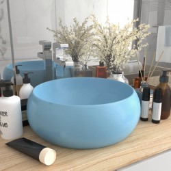 Sonata Луксозна кръгла мивка, матово светлосиня, 40x15 см, керамика - Баня