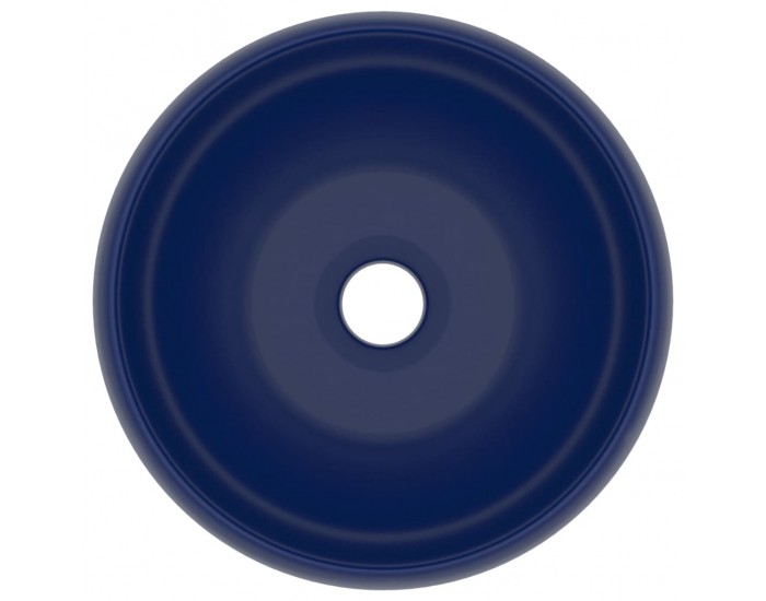 Sonata Луксозна кръгла мивка, матово тъмносиня, 40x15 см, керамика