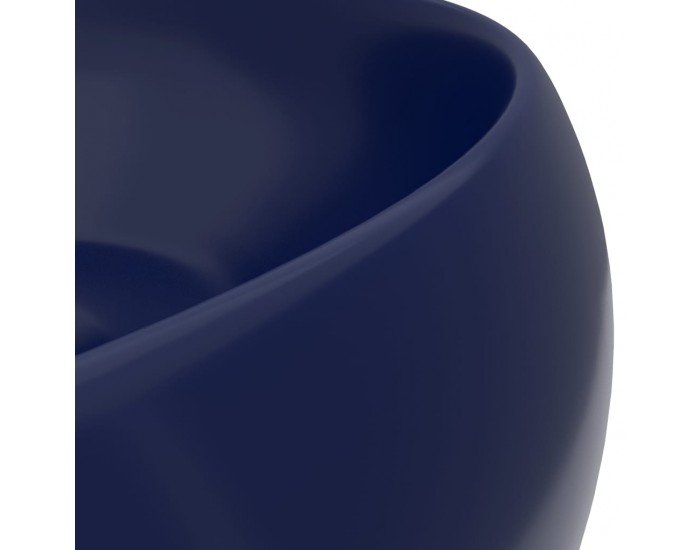 Sonata Луксозна кръгла мивка, матово тъмносиня, 40x15 см, керамика