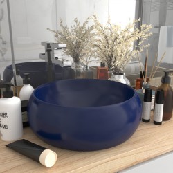 Sonata Луксозна кръгла мивка, матово тъмносиня, 40x15 см, керамика - Мивки и Смесители