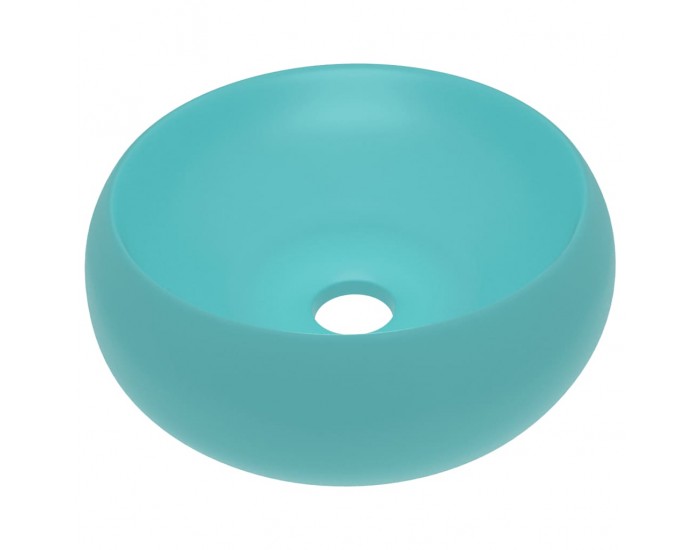 Sonata Луксозна кръгла мивка, матово светлозелена, 40x15 см, керамика