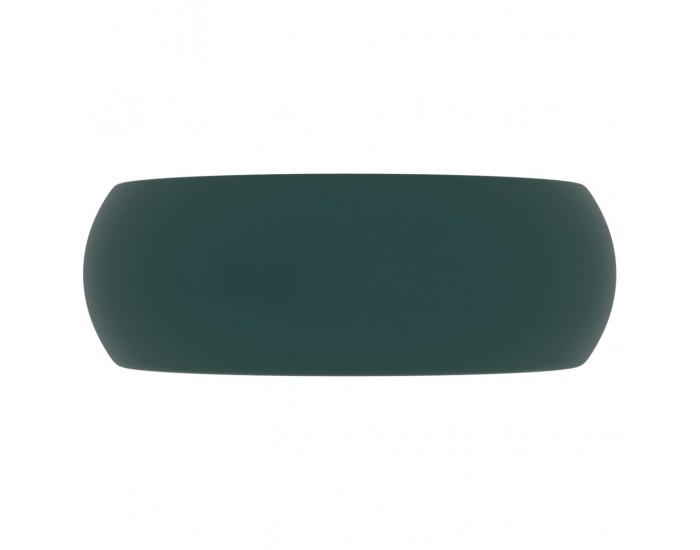 Sonata Луксозна кръгла мивка, матово тъмнозелена, 40x15 см, керамика