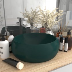 Sonata Луксозна кръгла мивка, матово тъмнозелена, 40x15 см, керамика - Мивки и Смесители