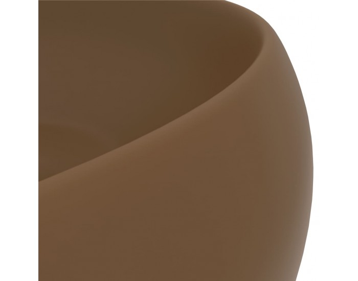 Sonata Луксозна кръгла мивка, матово кремава, 40x15 см, керамика