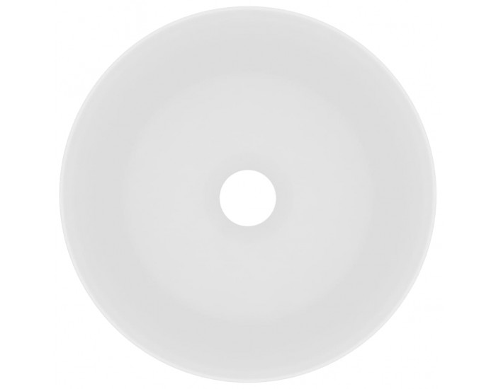 Sonata Луксозна кръгла мивка, матово бяла, 40x15 см, керамика