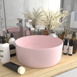 Sonata Луксозна кръгла мивка, матово розова, 40x15 см, керамика - Баня