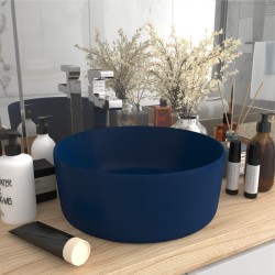 Sonata Луксозна кръгла мивка, матово тъмносиня, 40x15 см, керамика - Баня