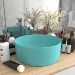 Sonata Луксозна кръгла мивка, матово светлозелена, 40x15 см, керамика - Мивки и Смесители