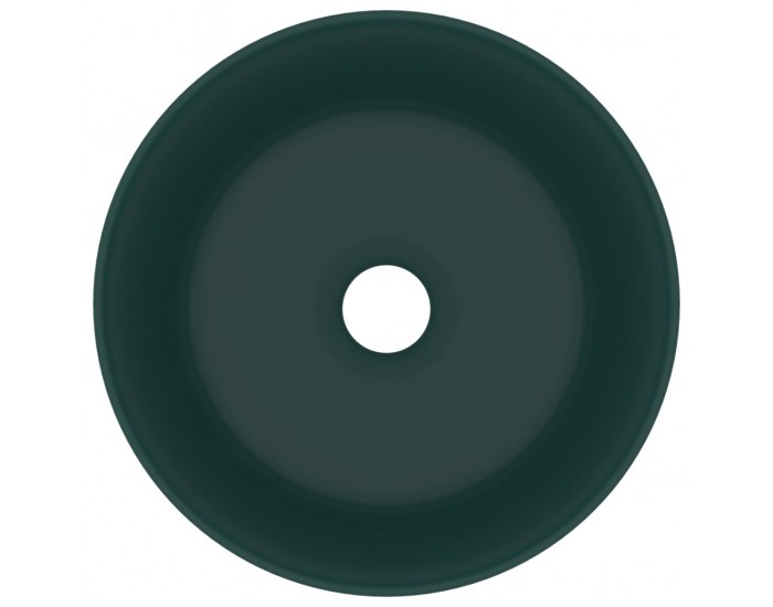 Sonata Луксозна кръгла мивка, матово тъмнозелена, 40x15 см, керамика
