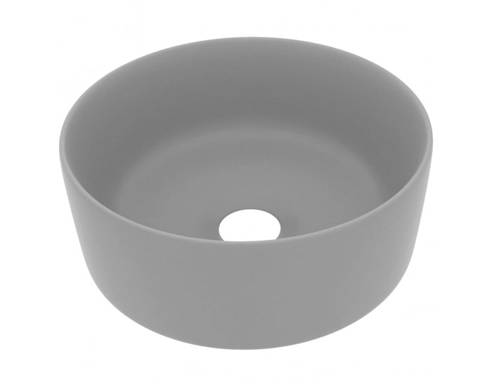 Sonata Луксозна кръгла мивка, матово светлосива, 40x15 см, керамика