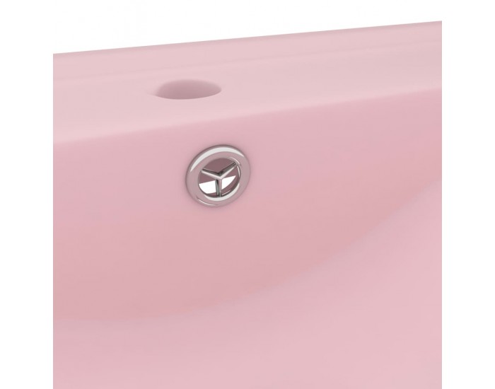 Sonata Луксозна мивка с отвор за кран розов мат 60x46 см керамика