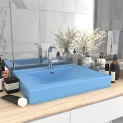 Sonata Луксозна мивка с отвор за кран светлосин мат 60x46 см керамика - Мивки и Смесители