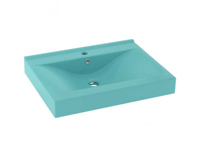 Sonata Луксозна мивка отвор за кран светлозелен мат 60x46 см керамика