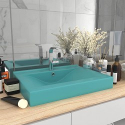 Sonata Луксозна мивка отвор за кран светлозелен мат 60x46 см керамика - Мивки и Смесители