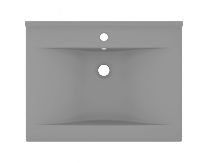 Sonata Луксозна мивка с отвор за кран светлосив мат 60x46 см керамика