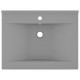 Sonata Луксозна мивка с отвор за кран светлосив мат 60x46 см керамика