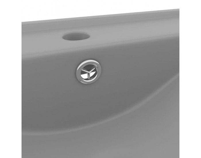 Sonata Луксозна мивка с отвор за кран светлосив мат 60x46 см керамика