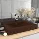 Sonata Луксозна мивка с отвор за кран тъмнокафяв мат 60x46 см керамика