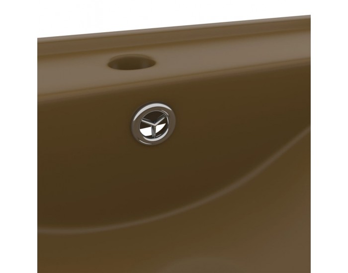 Sonata Луксозна мивка с отвор за кран кремав мат 60x46 см керамика
