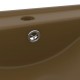 Sonata Луксозна мивка с отвор за кран кремав мат 60x46 см керамика