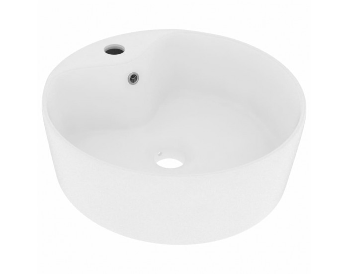 Sonata Луксозна мивка с преливник бял мат 36x13 см керамика