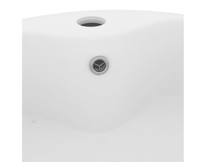 Sonata Луксозна мивка с преливник бял мат 36x13 см керамика